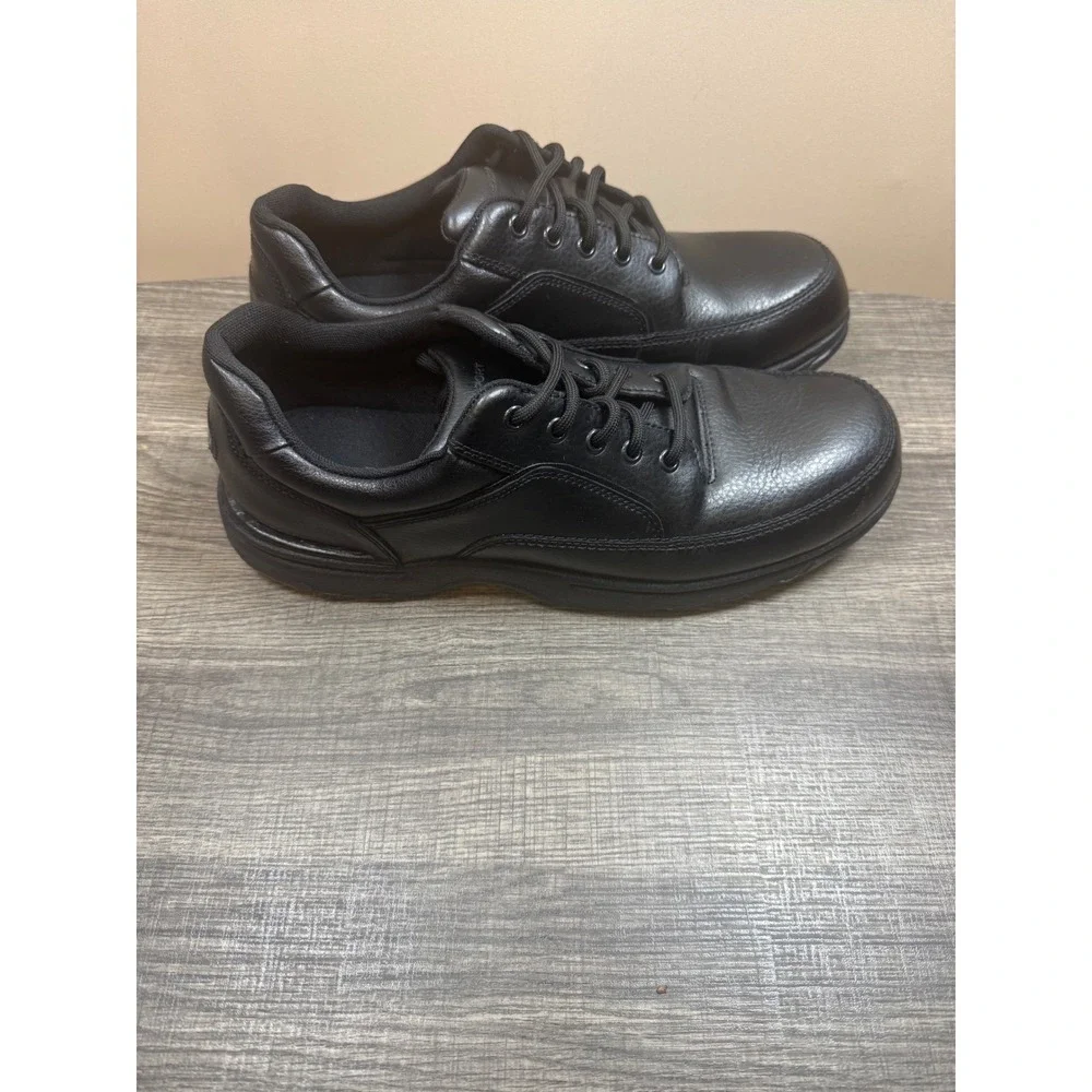 Rockport Mens Eureka Walking Shoes Black Leather Lace Up K71224 Size 13